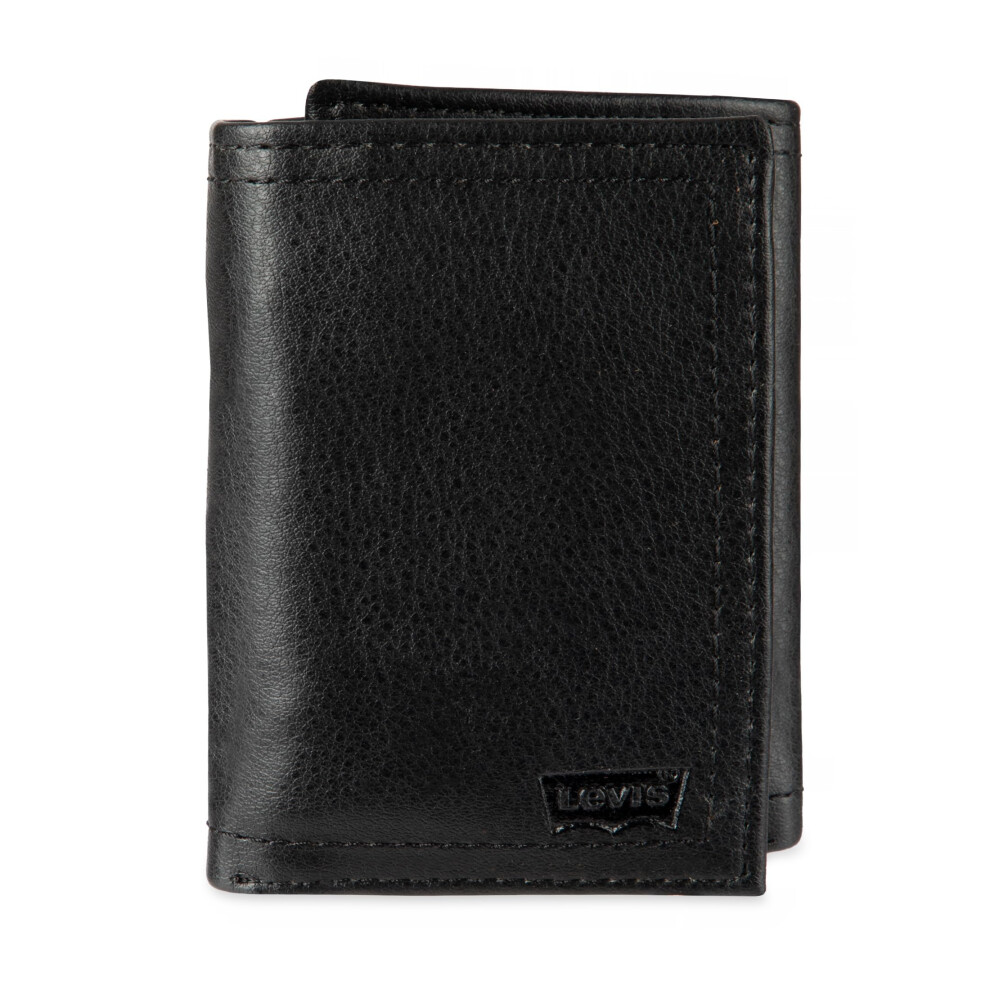 Levi's Men's Trifold Wallet - Sleek and Slim Includes ID Window and Cr