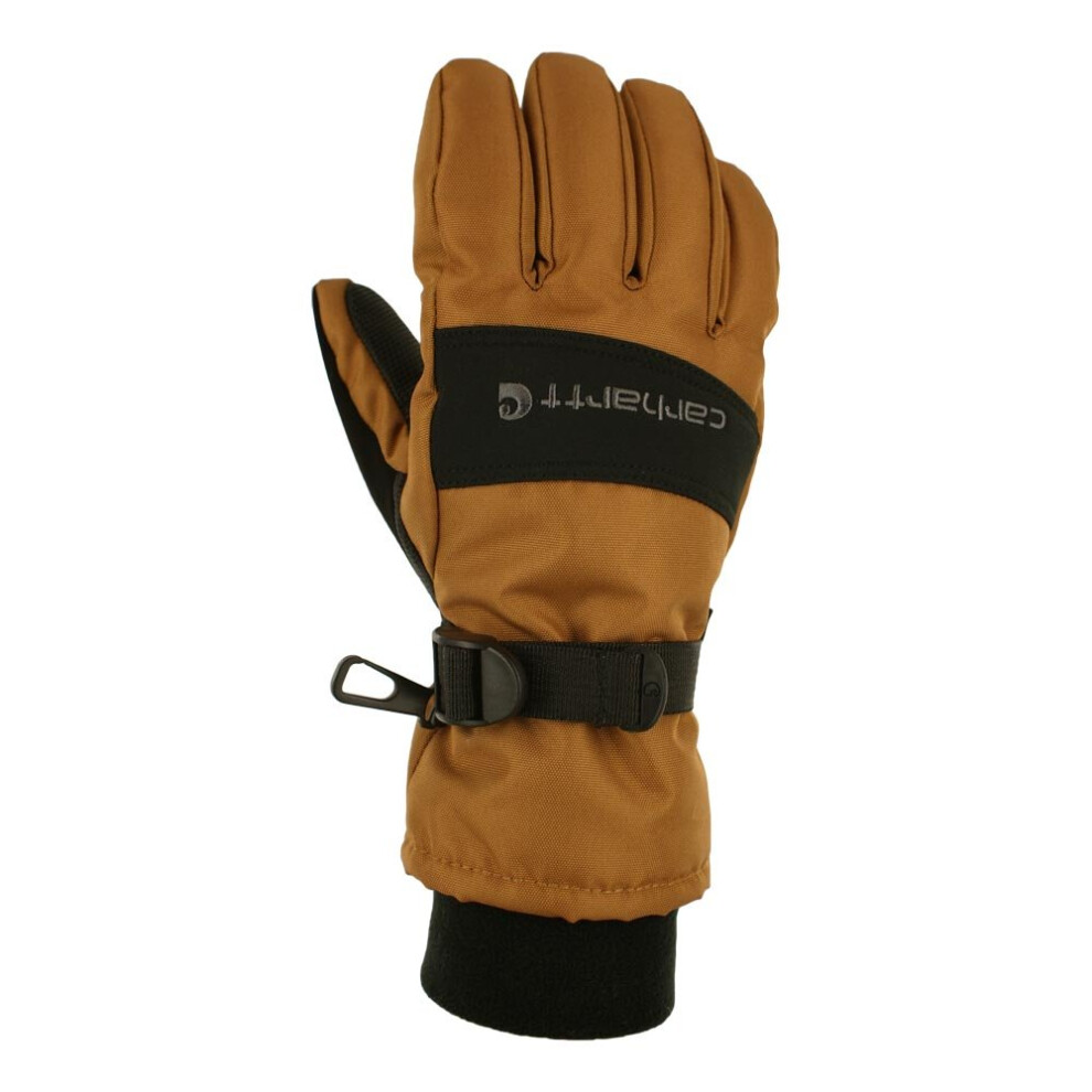 Carhartt Men's WP Waterproof Insulated Glove  Brown/Black  Medium