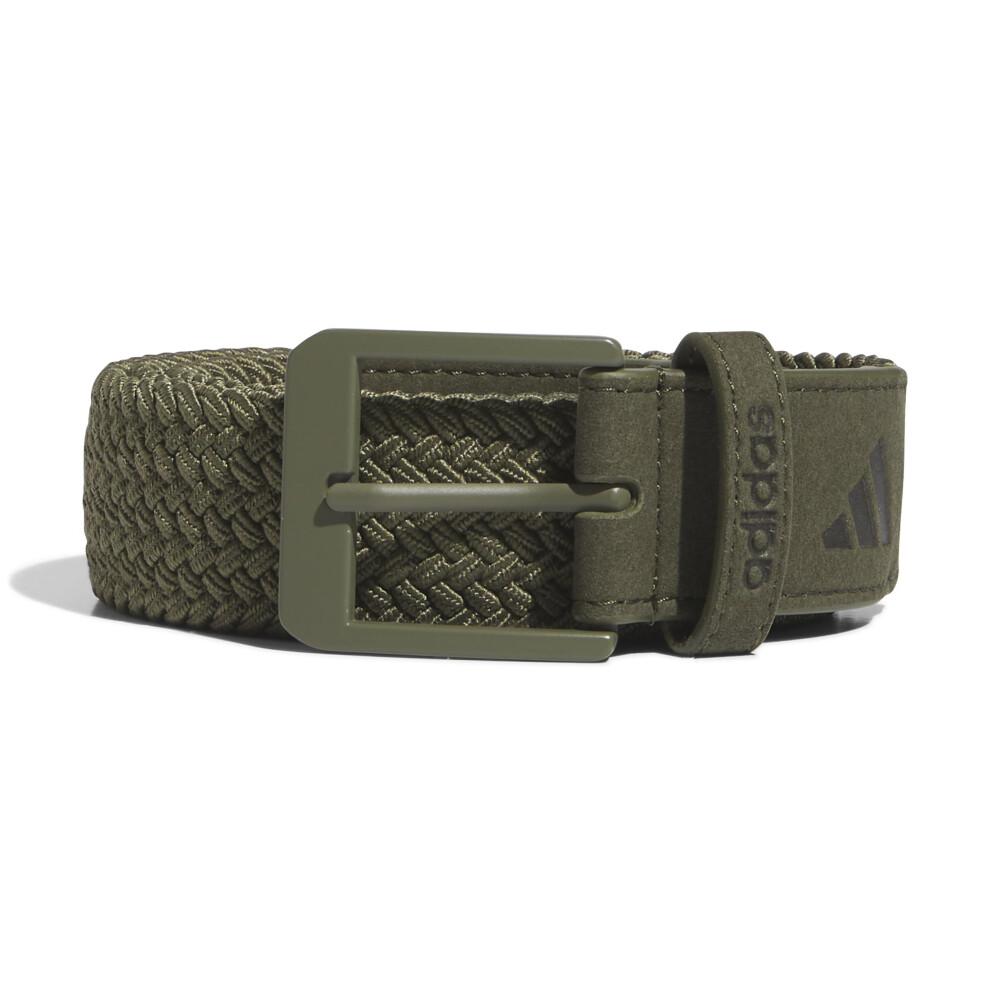 adidas Women's Braided Stretch Belt  Olive Strata/Olive Strata  Medium