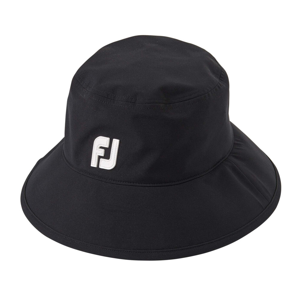 FootJoy DryJoys Tour Black Rain Bucket Hat  Small-Medium