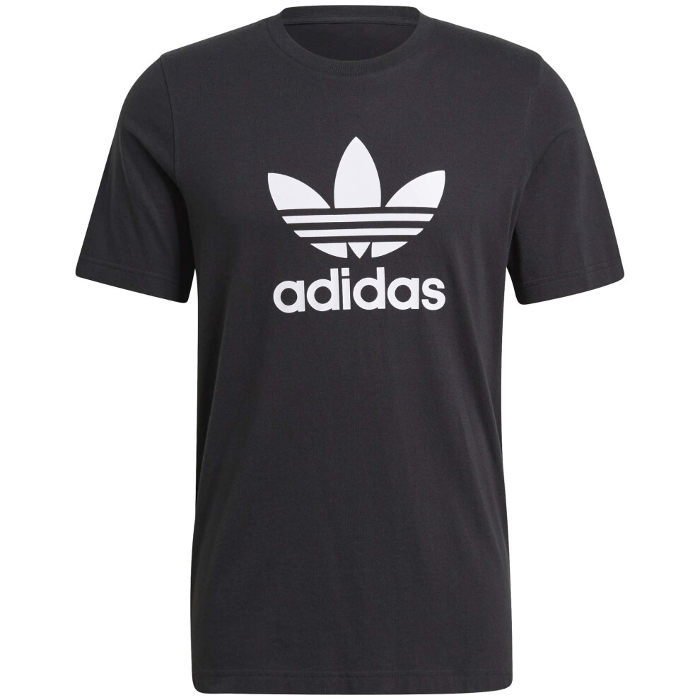 adidas Originals mens Trefoil T-Shirt Black/White Large