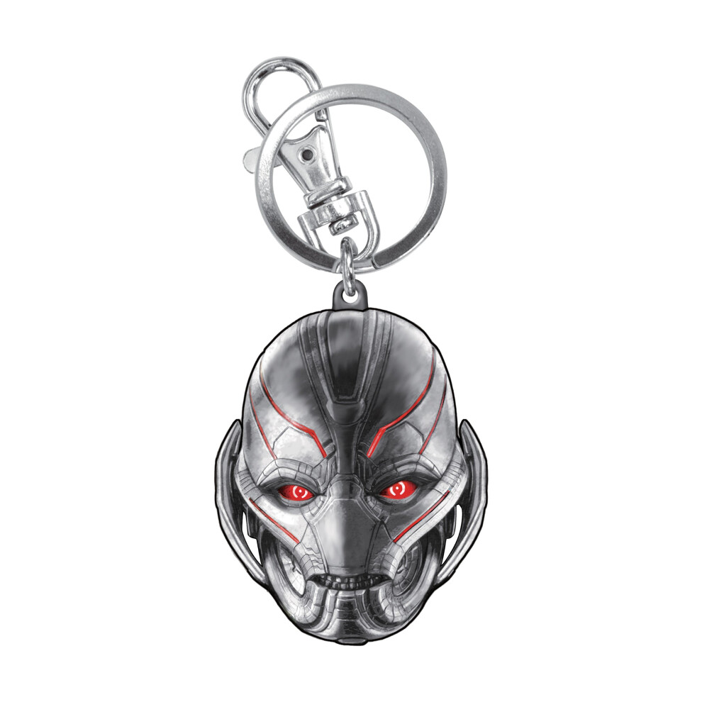 Marvel Avengers 2 Ultron Head Colored Pewter Key Ring Action Figure