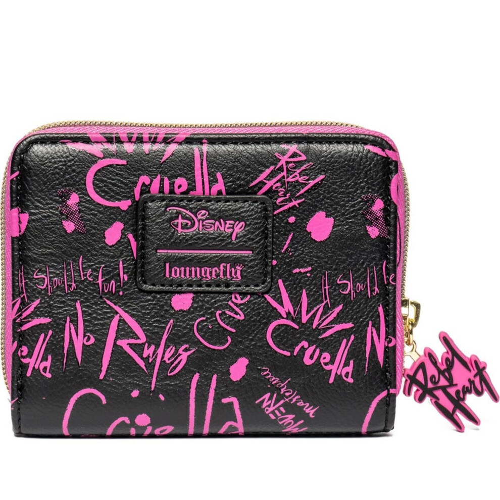 Cruella Graffiti Zip-Around Wallet - Entertainment Earth Exclusive