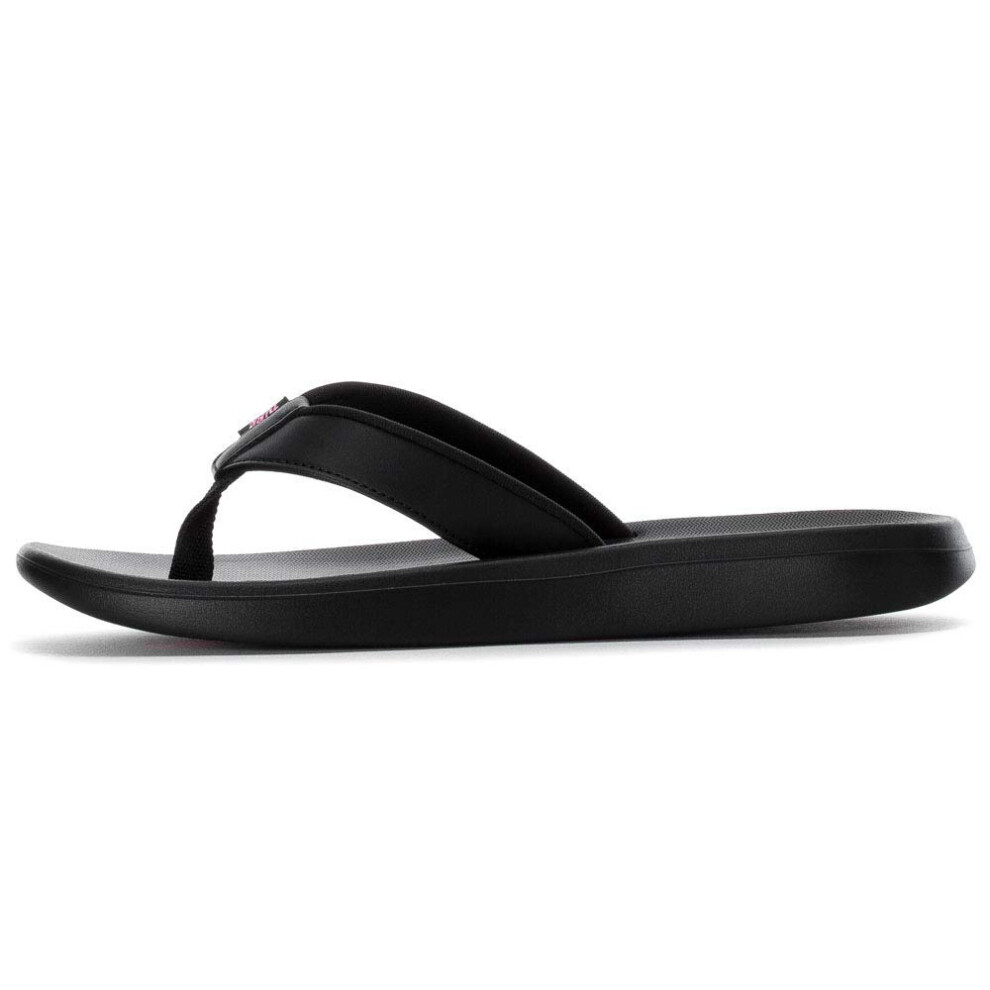 Nike Womens Bella Kai Thong Sandals (Black/Hyper Pink  6)