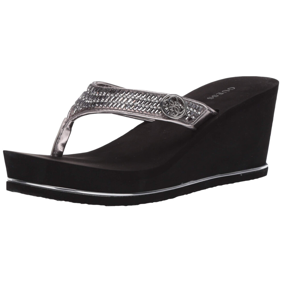 Guess Women's Sarraly4 Wedge Sandal  Pewter 179  6