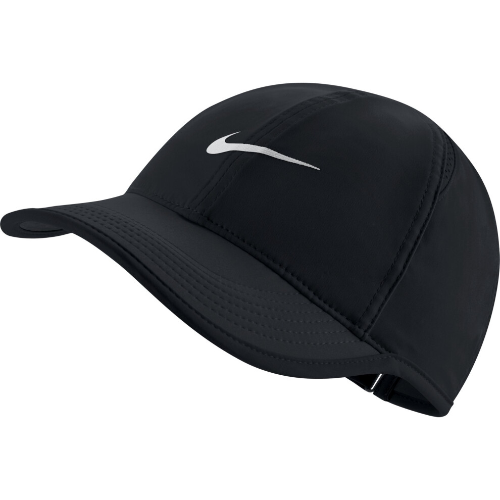 NIKE Women's AeroBill Featherlight Tennis Cap  Black/Black/White  One