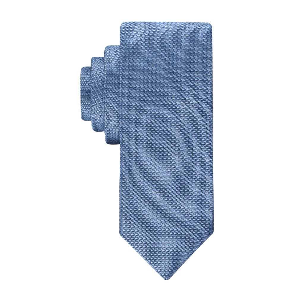 Calvin Klein Men's HC Modern Gingham Tie  Sky Blue  Regular