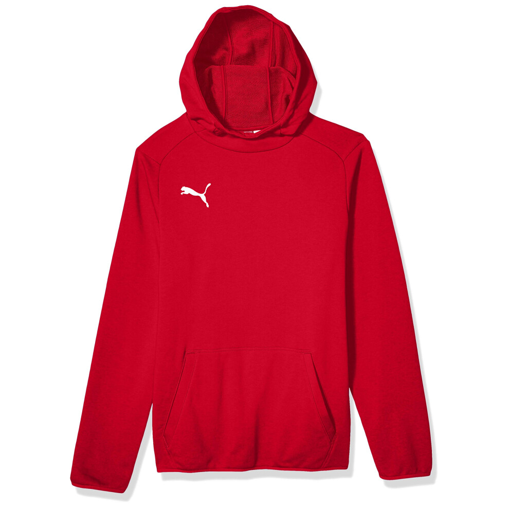 PUMA Unisex-Youth Liga Hoodie  Red/White  X-Large