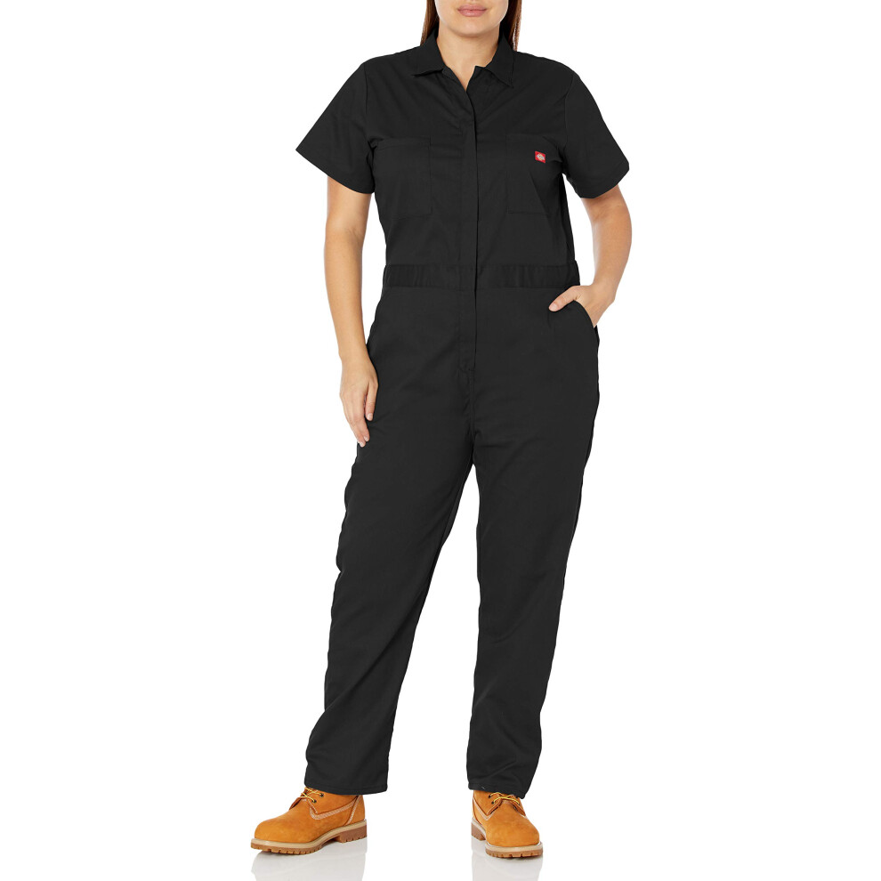 Dickies Women's Plus Size Flex Short Sleeve Coverall  Black v1  1PS