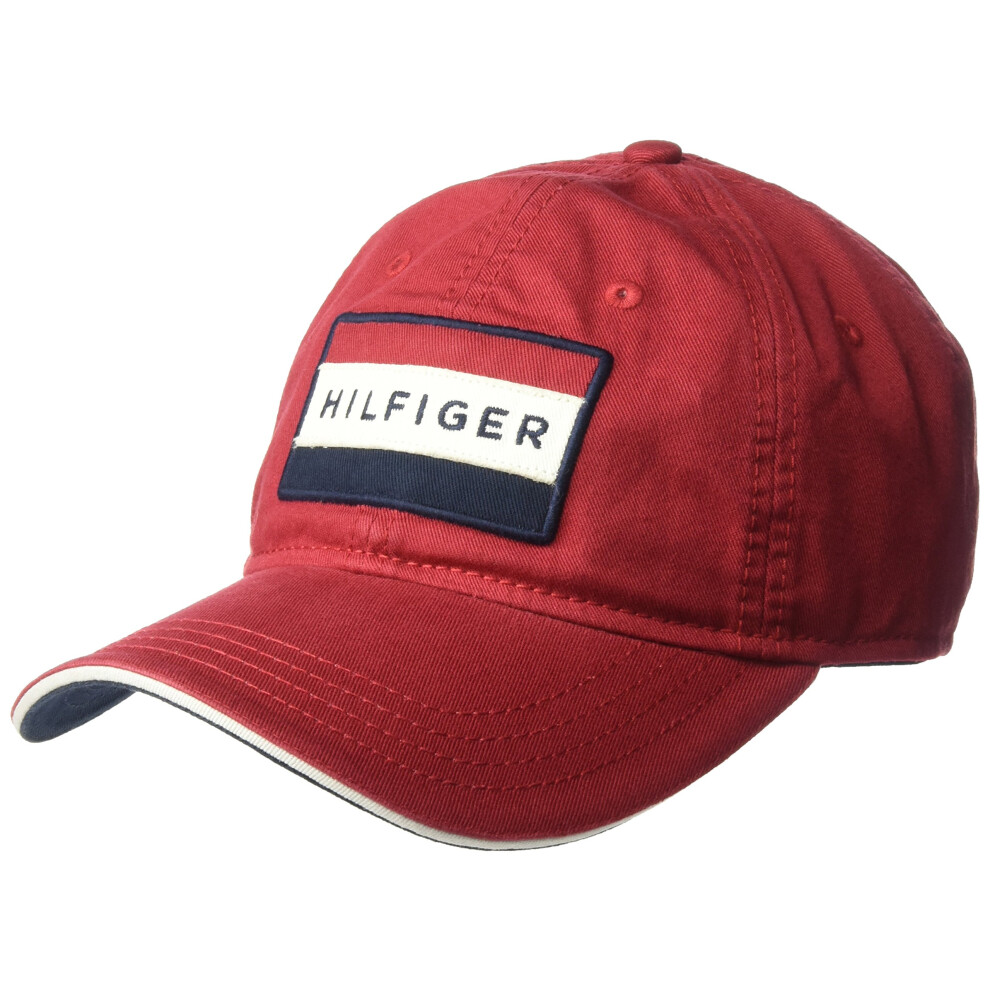 Tommy Hilfiger Men's Cole Dad Hat  core red  One Size