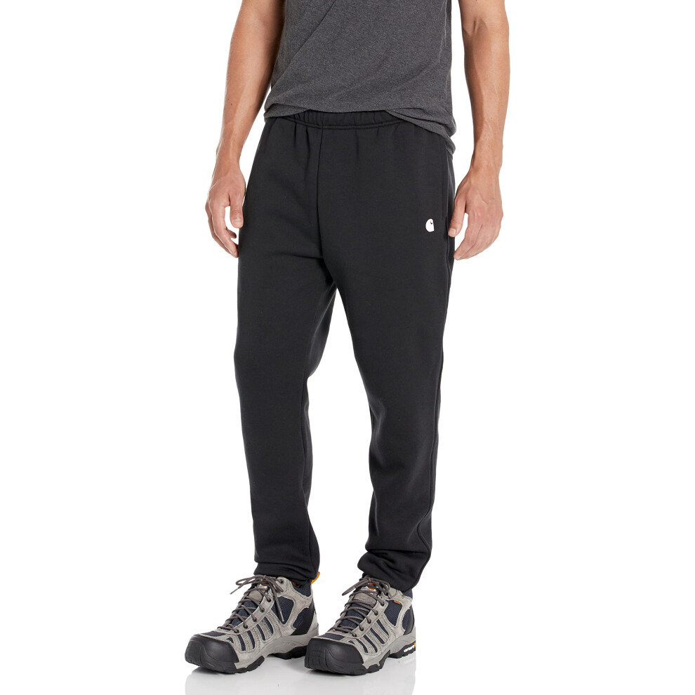 Carhartt Men's Big & Tall Relaxed Fit Midweight Tapered Sweatpant  Bla