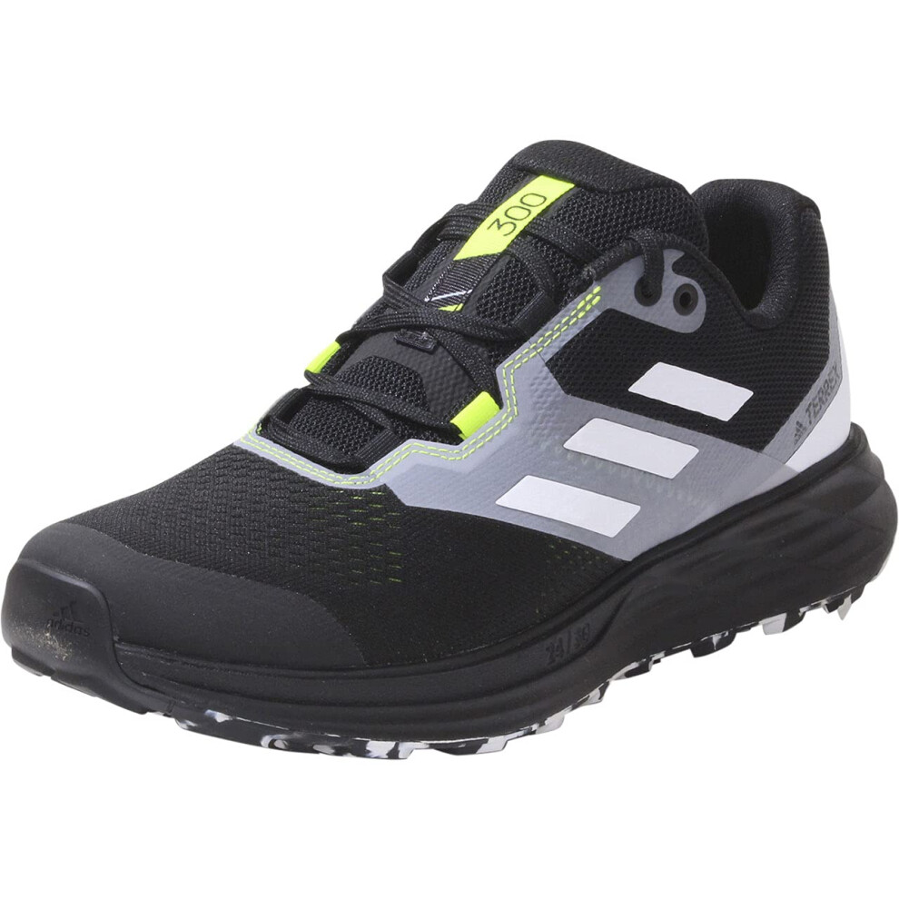 adidas Men's Terrex Two Flow Trail Running Shoe  Core Black/Crystal Wh