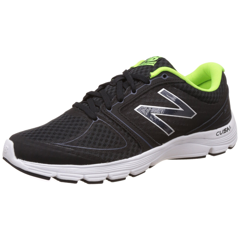 New Balance Men's 575 V2 Running Shoe  Black/Green  12 4E US