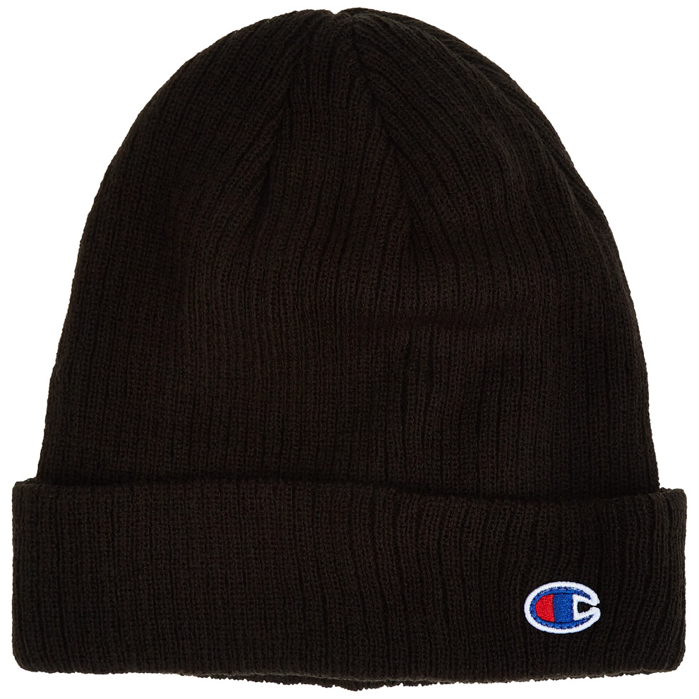 Champion Logo Cuff Beanie  Black/Red/Blue  One Size