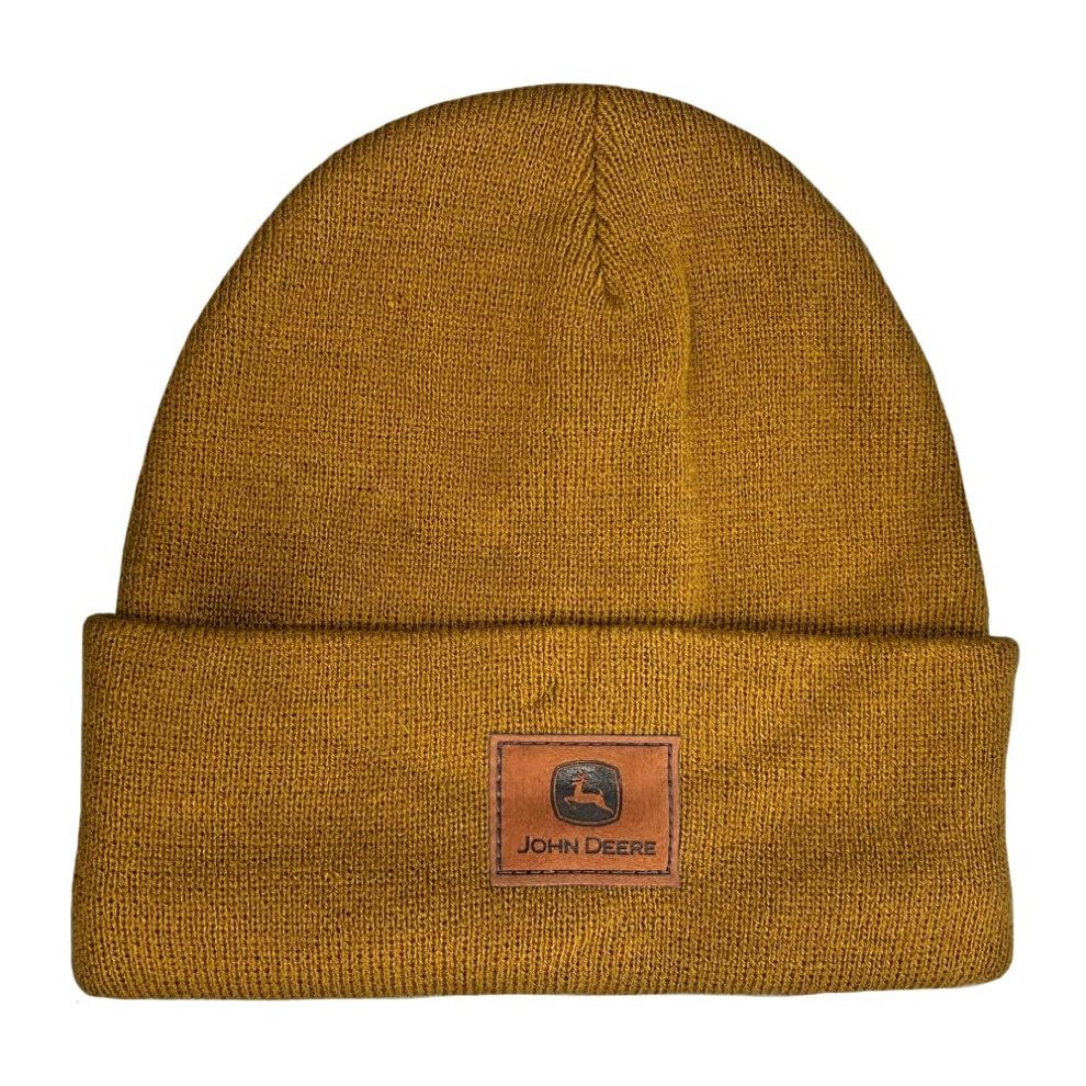 John Deere Mens Beanie-Carhartt Brown-One Size