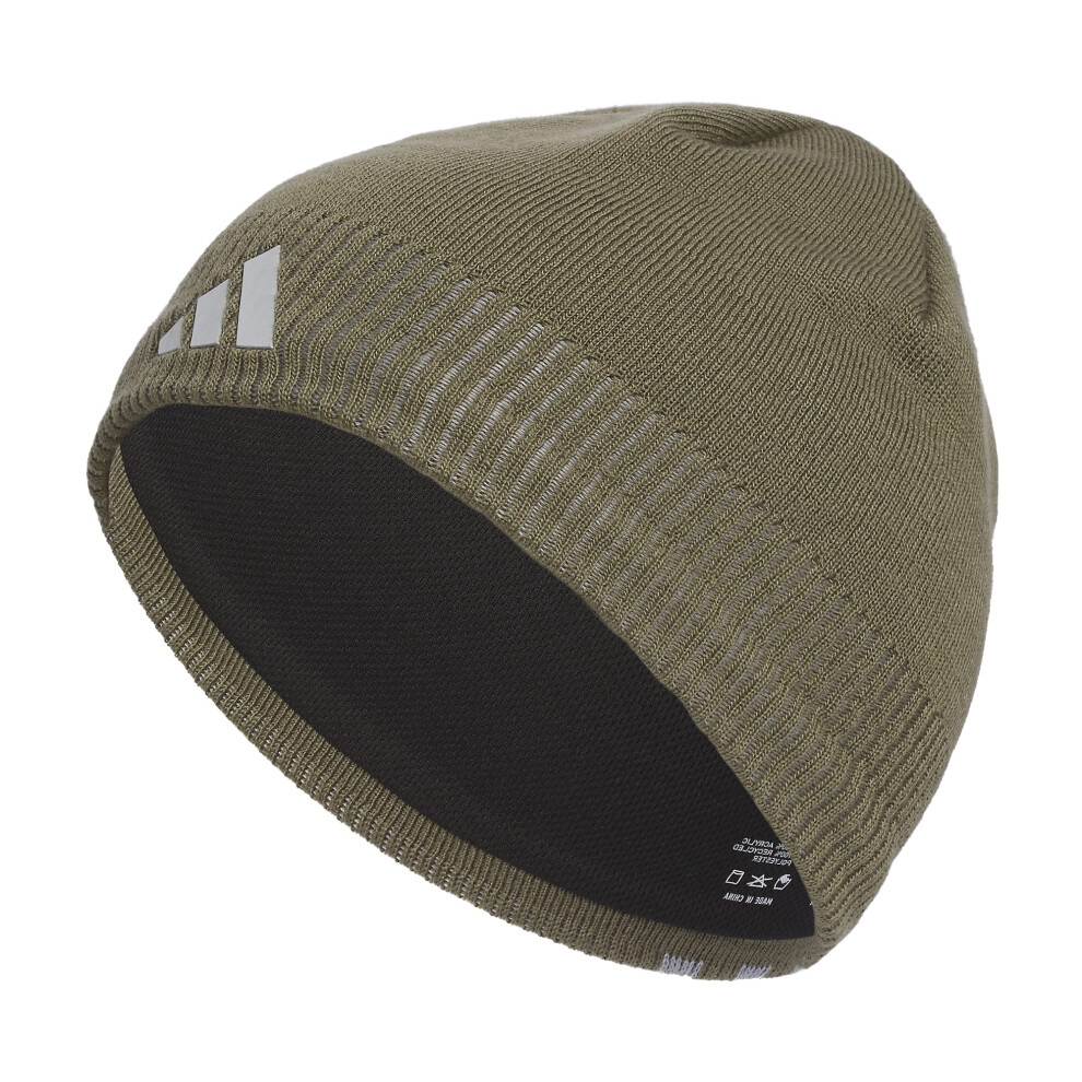 adidas Men's Creator 3 Beanie  Olive Strata Green/Grey/Silver Metallic