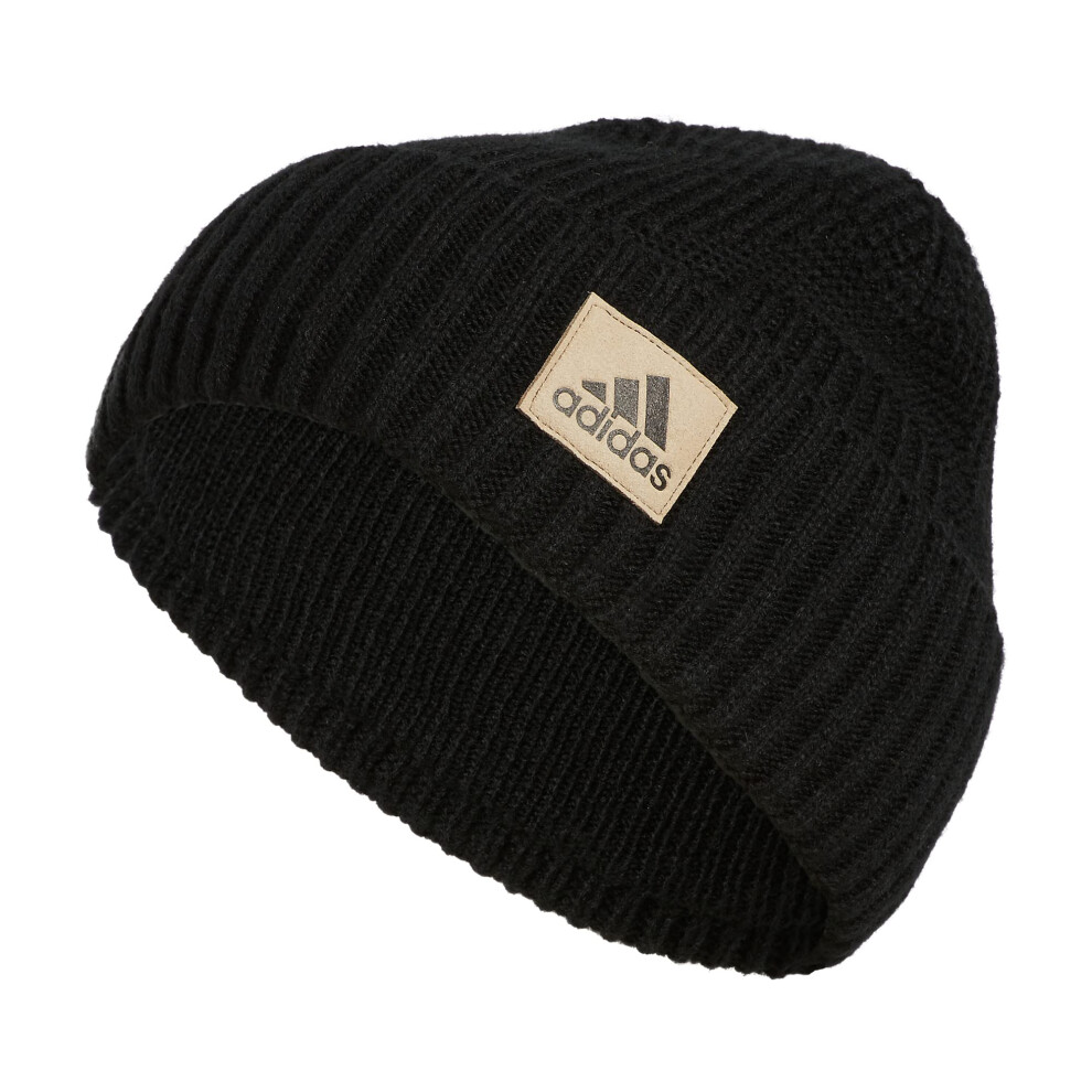 adidas Men's Pine Knot Fold Beanie  Black  One Size