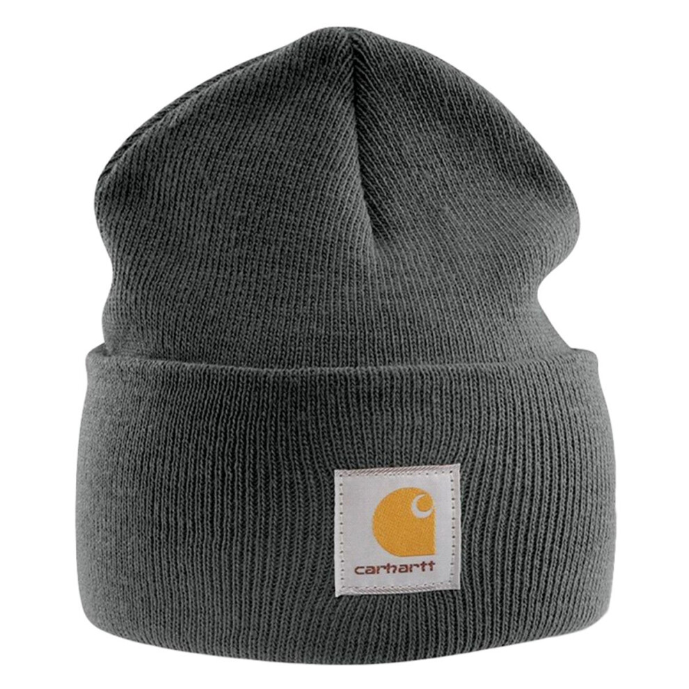 Carhartt -mens Acrylic Watch Cap - Charcoal Branded Beanie Ski Hat