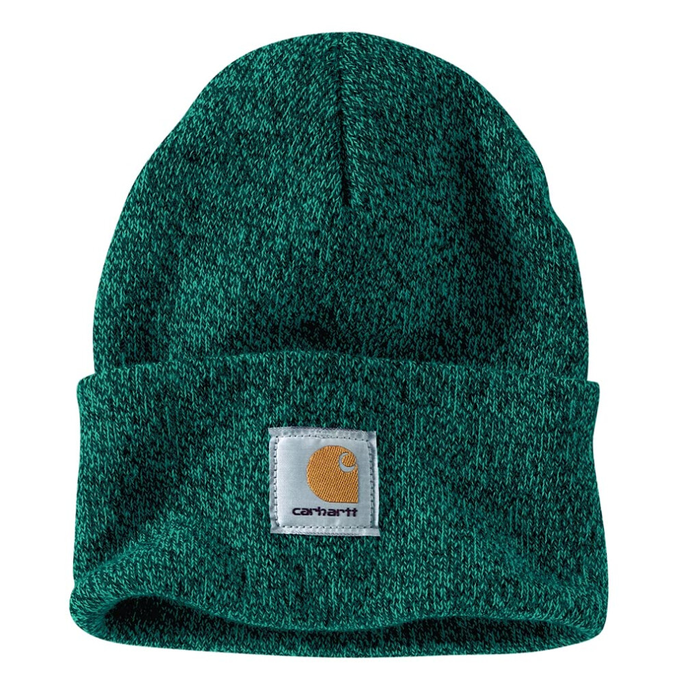 Carhartt mens Knit Cuffed Beanie Hat  Tidal/Blue Spruce Marl  One Size