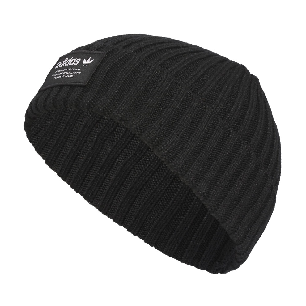 adidas Originals Rib Cuff Fold Beanie  Black/White 23  one_Size