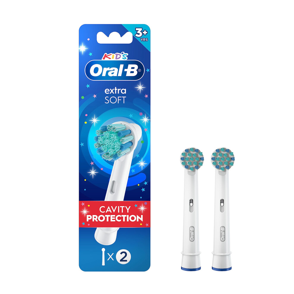 Oral-B Kids Extra Soft Replacement Brush Heads  2 Count  Cavity Protec