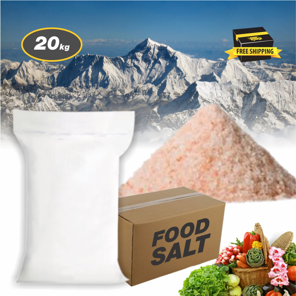 Onex Himalayan Food Salt Fine Grade Natural & Unrefined 20Kg Pink