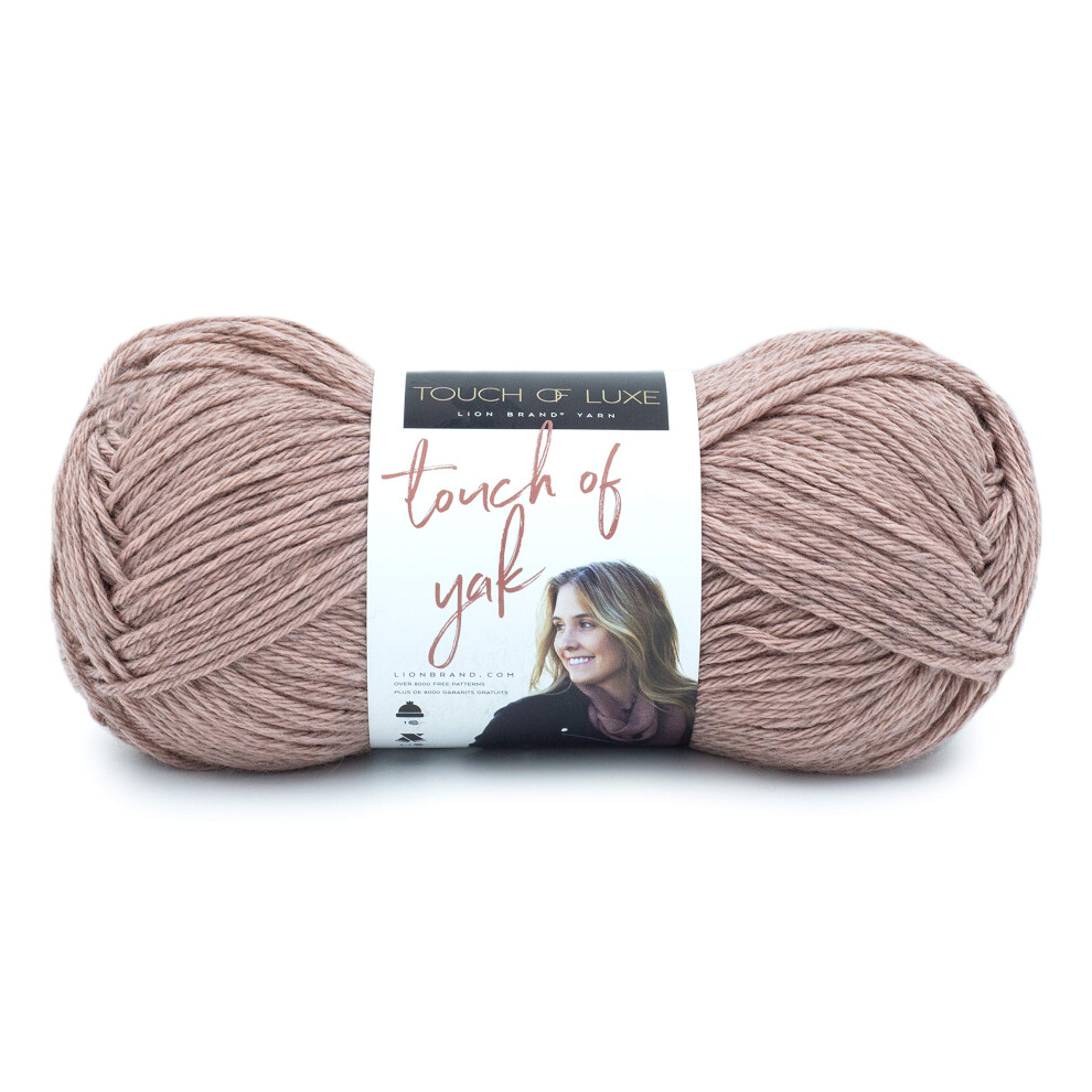 (1 Skein) Lion Brand Yarn Touch of Yak Yarn  Rose Dust