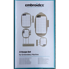 Embroidex 4 Hoops for Brother Innov-?s 2500D 1500D 2800D 4000D 4500D 4750D Luminaire Innov-is XP16000D 6700D XV8500D NQ1400E NQ1700E NQ3700D