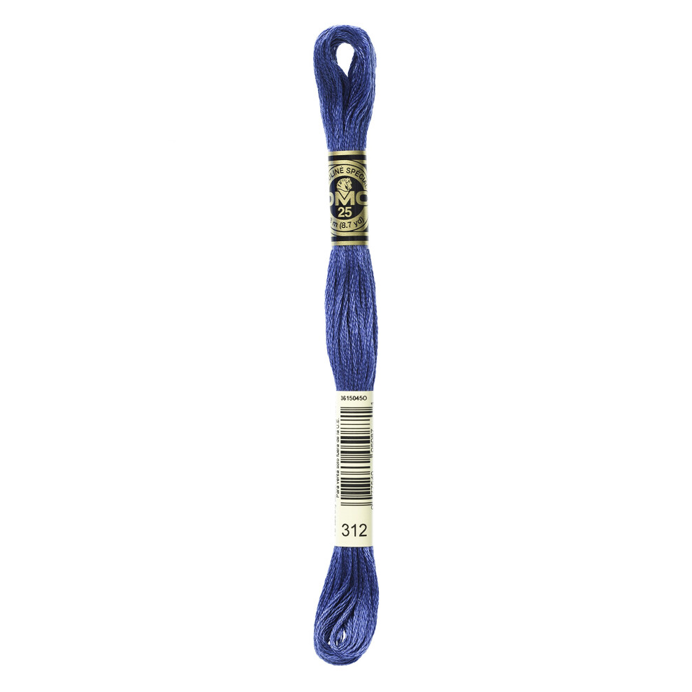 Bulk Buy: DMC Thread Six Strand Embroidery Cotton 8.7 Yards Very Dark Baby Blue 117-312 (12-Pack)