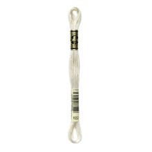 DMC tr?d 6-strengs broderi bomuld 8,7 yards lys beige gr? 117-822 (12-pak)
