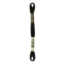 DMC tr?d 6-strengs broderi bomuld 8,7 Yards sort brun 117-3371 (12-pak)