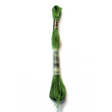 DMC 117-3347 Mouline Stranded Cotton Six Strand Embroidery Floss Thread  Medium Yellow Green  8.7-Yard