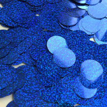 24 mm (1"""") paljetteja Pyre Royal Blue Hologram Glitter Sparkle Metallic Medium Top Hole Valmistettu Yhdysvalloissa