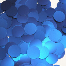 24mm / 1"""" Sequins Royal Blue Matte Metallic Medium Top Hole Made in USA