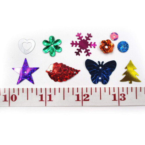 ALL in ONE Sequins and Spangles Mix: Assorted Color and Shape (100 Gram) 1