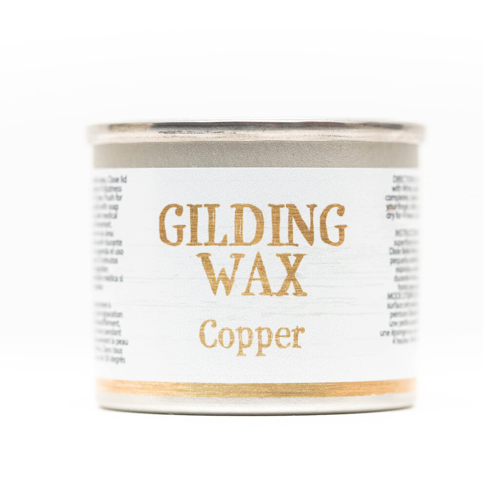 Dixie Belle Gilding Wax | Copper | Oil-Based Metallic Luxury Luster For Sheen, Shimmer On Diy Projects | Detail Enhancer For Furniture, Hardware, Wood 815146025059