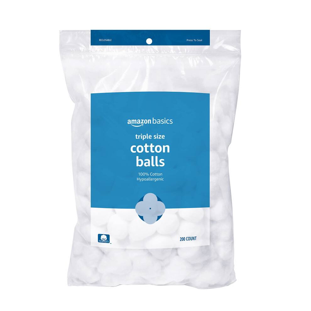 Amazon Basics Cotton Balls  200 Count (Previously Solimo)