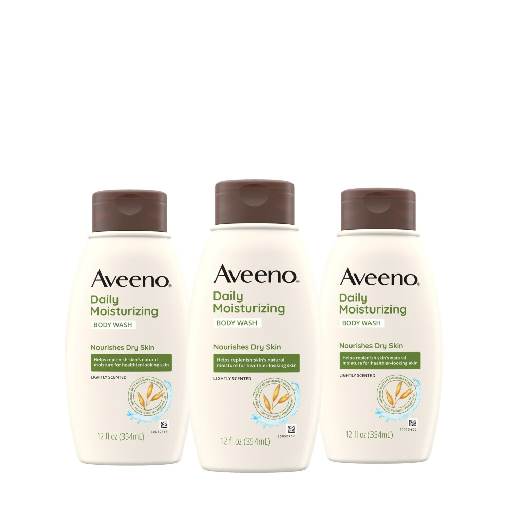 Aveeno Daily Moisturizing Body Wash  12 Fl. Oz  Pack of 3