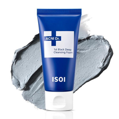 isoi, ACNI Dr. 1st Μαύρος Deep Cleansing Foam, Για Ασθενή Δέρμα, 2.53 fl oz (75 ml)