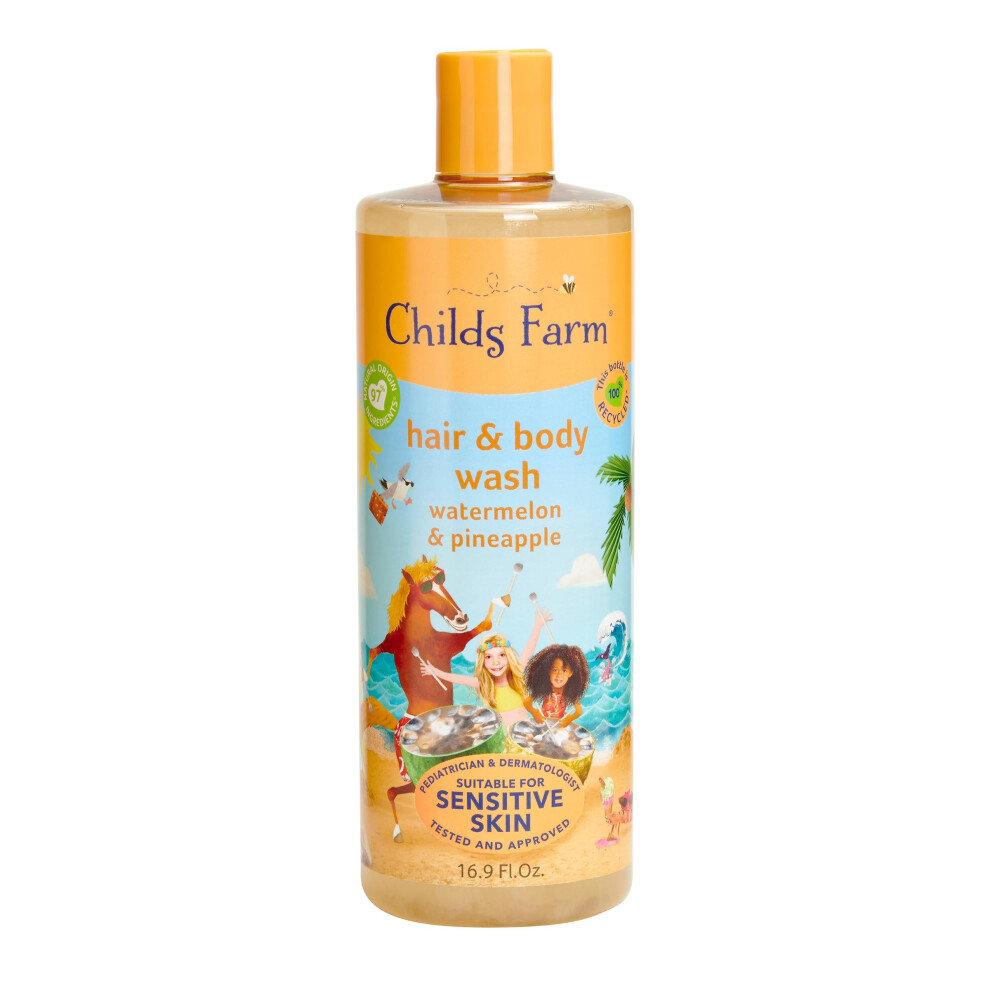 Childs Farm hair & body wash  watermelon & pineapple  16.9 fl oz