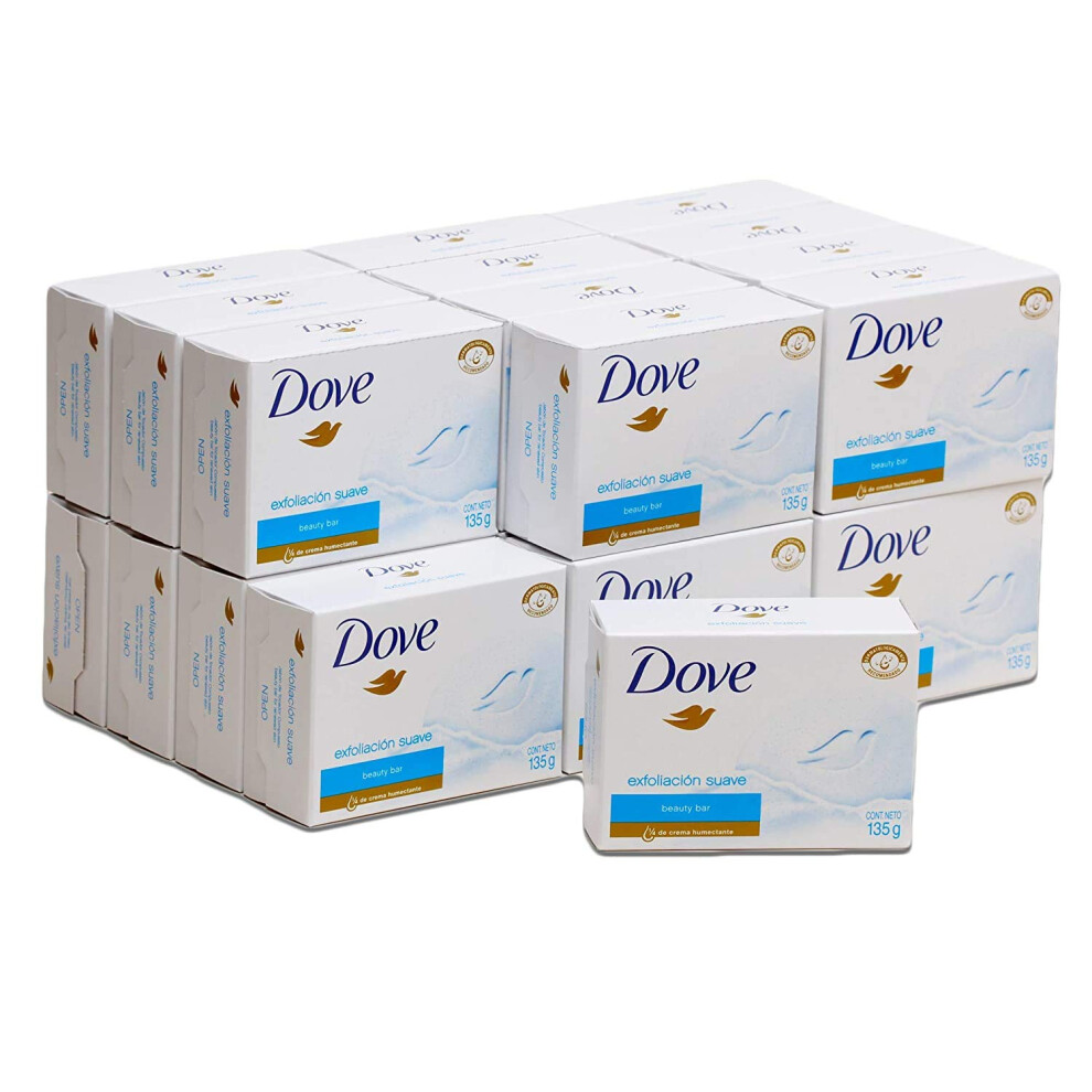 Dove  Beauty Bar Soap  Gentle Exfoliating Mositurizing Clean Body- 4.75oz ( Pack of 24)