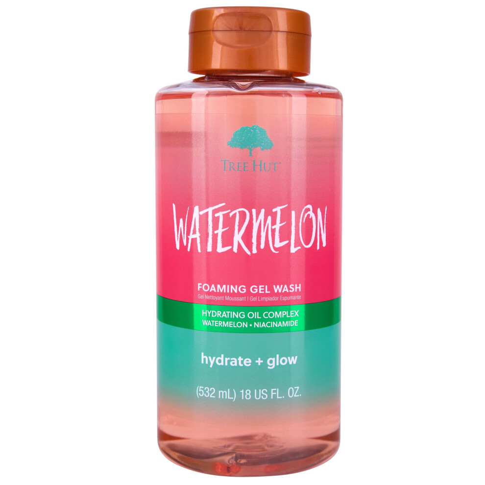 Tree Hut Watermelon Nourishing  Moisturizing & Hydrating Foaming Gel Wash  18 oz.