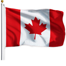 G128 Canada Canadian Flag | 3x5 Ft | LiteWeave Series Printed 100D Polyester | Country Flag Vibrant Colors Brass Grommets