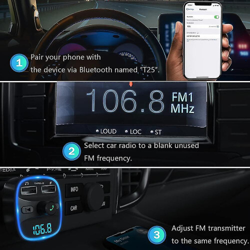 Lencent Bluetooth Fm Transmitter Car Adapter Bluetooth Transmitter For Car Radio00 2