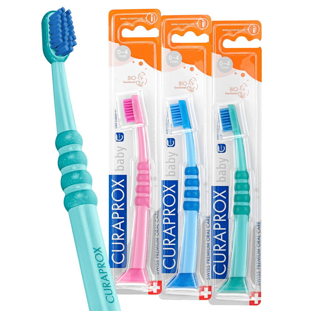 Curaprox Kids CK 4260 Baby Toothbrush (3 Pack)