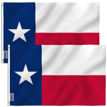 ANLEY Pack of 2 Fly Breeze 3x5 Foot Texas State Flag - Vivid Color and Fade proof - Canvas Header and Double Stitched - Texas State Flags Polyester w