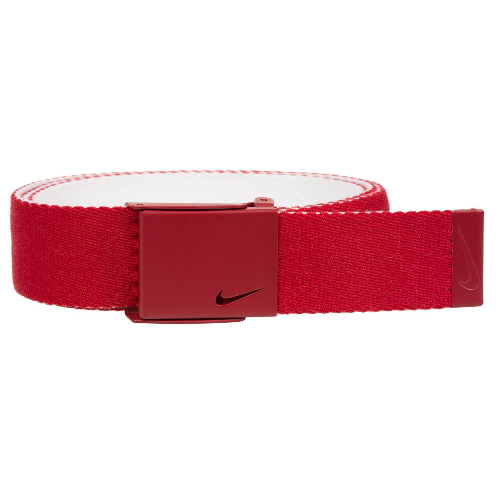 Nike Men's New Tech Essentials Reversible Web Belt  Varsity red/White