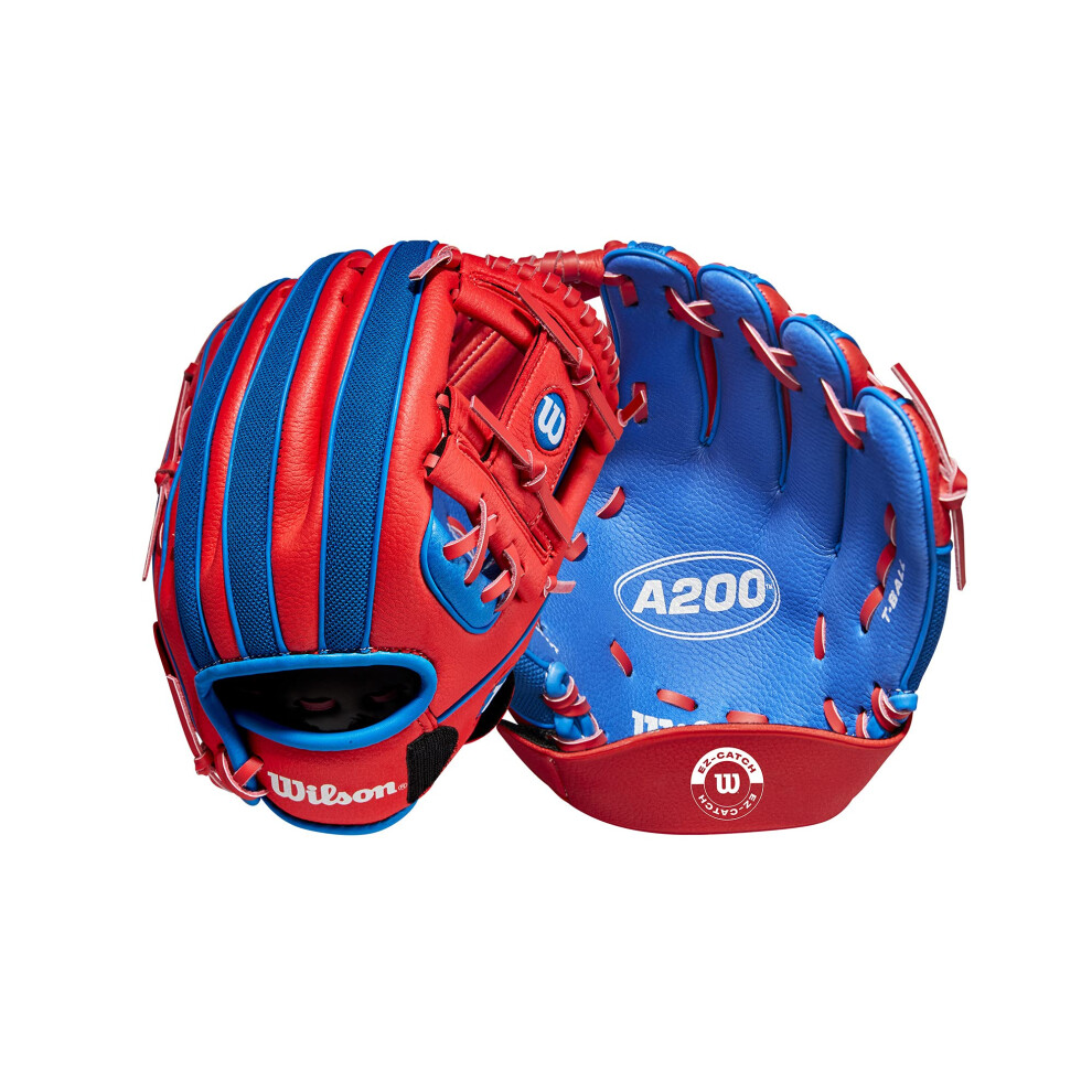 Wilson 2022 A200 EZ Catch 10"" Glove - Right Hand Throw  Royal/Red