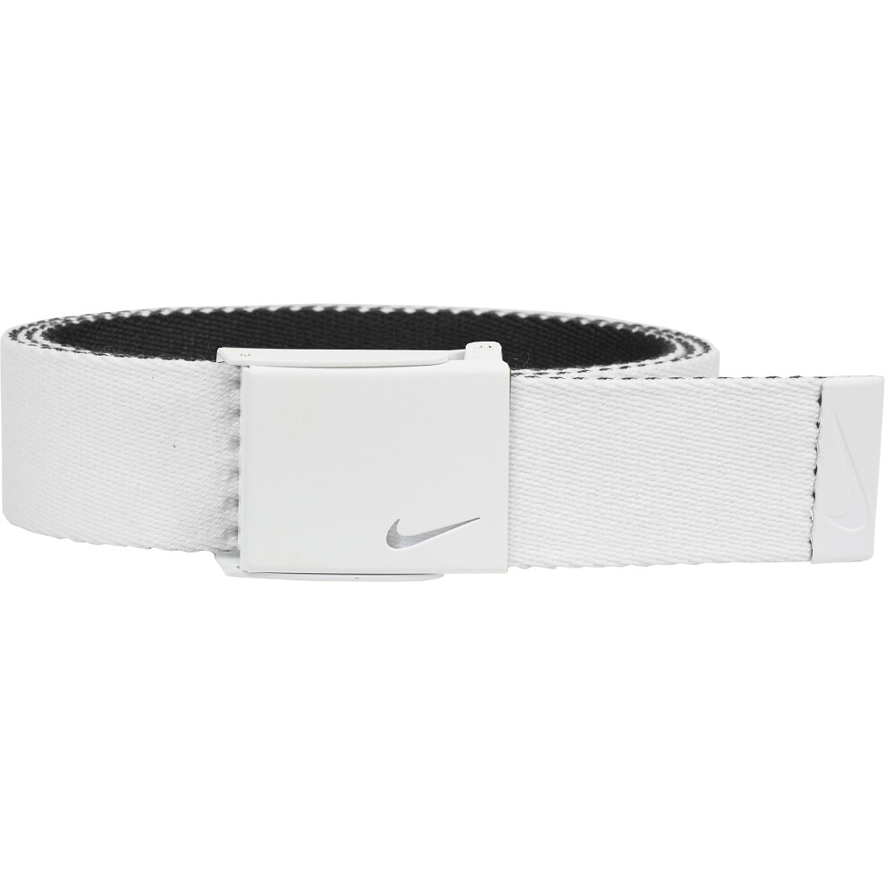 Nike mens New Tech Essentials Reversible Web Belt  White/Black  One Si