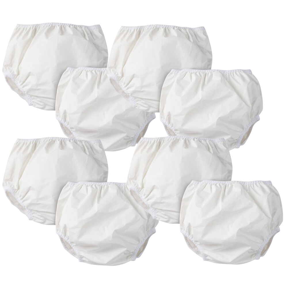 Gerber Unisex Baby Toddler 8 Pack Waterproof Diaper Cover  White  3T